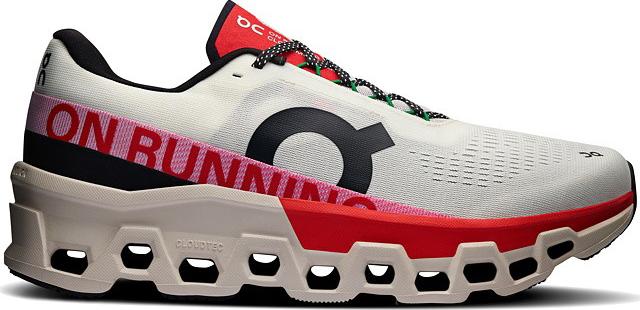 Herren-Laufschuhe ON CLOUDMONSTER 2, Elfenbein/Silber. Schuhgröße: US 8,5