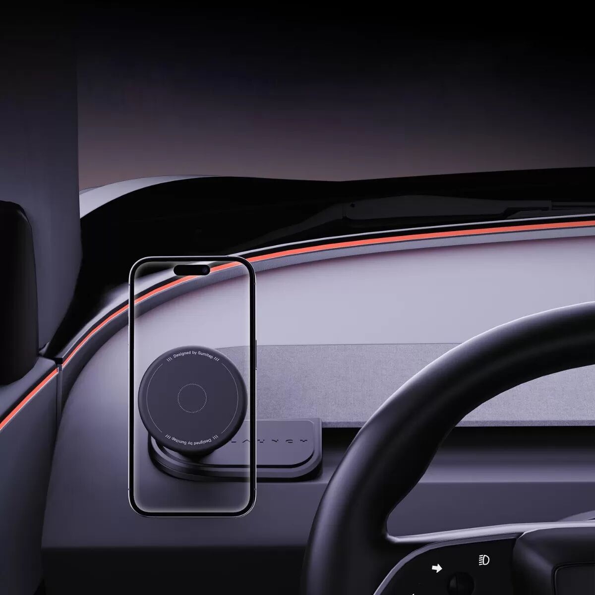 INF A-Säulen Magnet-Handyhalter kompatibel mit Tesla Model 3/Y — Versteckte Original-Passung N58 Magnet