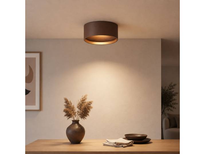 Badkamer plafondlamp Oran Ø 12cm - Brons geborsteld Artdelight - PL ORAN BG