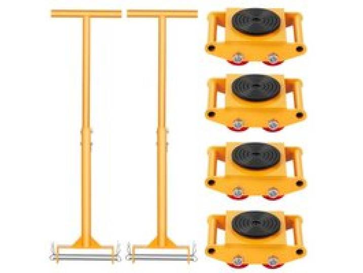 VEVOR Machine Dolly, 6T Meubel Dolly, 278 x 220 x 105 mm Meubel Dolly, Machine Dolly met 360° draaibare kap en PU-richtingswielen, Meubel Dolly, Zware industriële verhuisuitrusting, Geel