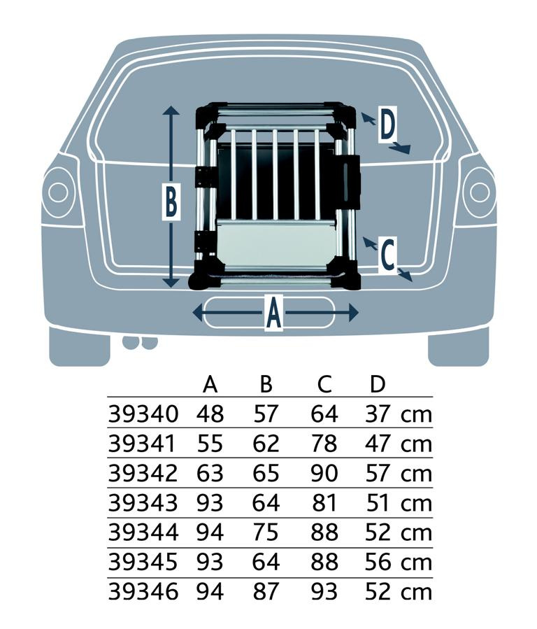 TRIXIEHEIMTIERBEDARF Transportbox, Aluminium 94 x 87 x 93 cm 08740973