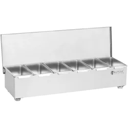 Helloshop26 - Behälter-Display 6 x 450 ml Edelstahl 14_0004199
