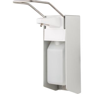 Böttcher-AG Desinfektionsspender Premium Line, Eurospender, zur einfachen Wandmontage, mit Armhebel, aus Metall, 500ml
