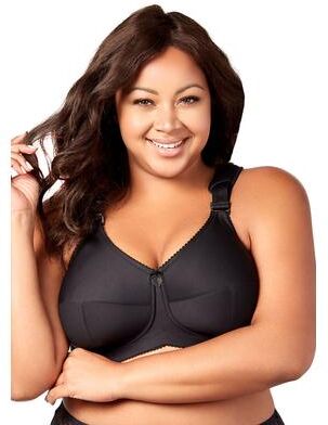 Plus Size Women's Simple Curves Softcup Bra 1505 by Elila in Black (Size 52 L)