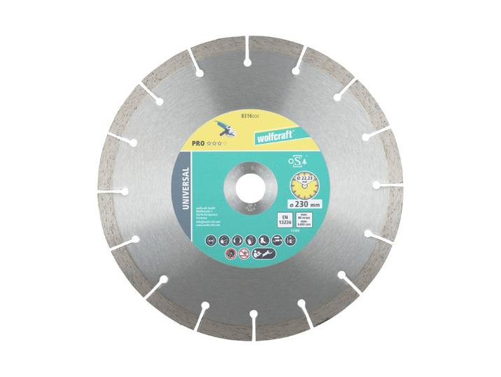 wolfcraft Diamant-Trennscheibe PRO Universal, ø230mm
