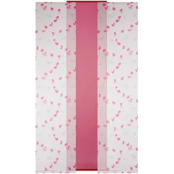 Bestlivings Schiebegardine Elena 3er Set Print mit Zubehör Himbeere Paradise