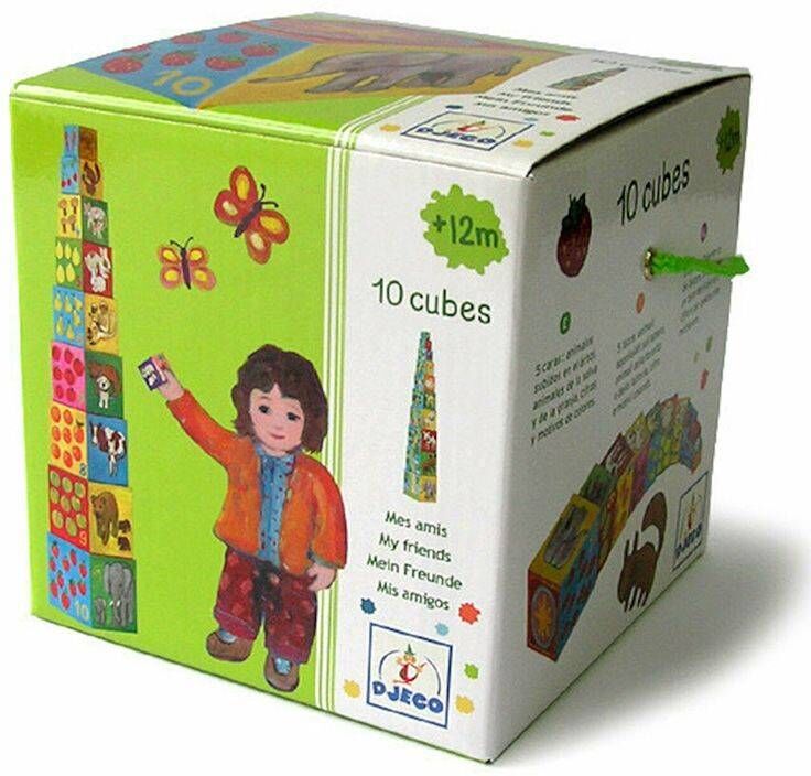 10 Cubes empilables Mes Amis - Djeco