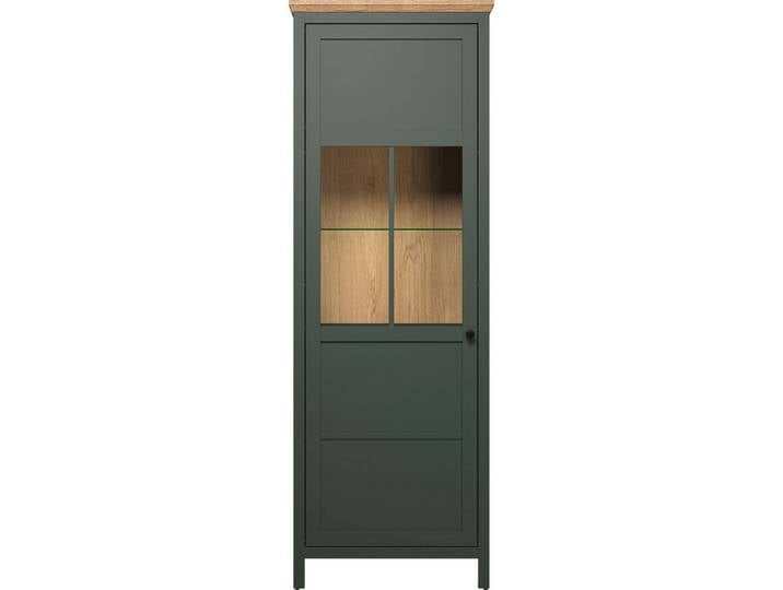 Home affaire Vitrine Vienna (1-St) Standvitrine mit Beleuchtung und 5 Fächern im Landhausstil