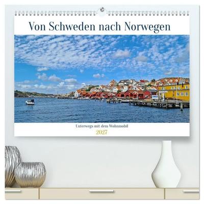 Von Schweden nach Norwegen mit dem Wohnmobil unterwegs (hochwertiger Premium Wandkalender 2027 DIN A2 quer), Kunstdruck in Hochglanz