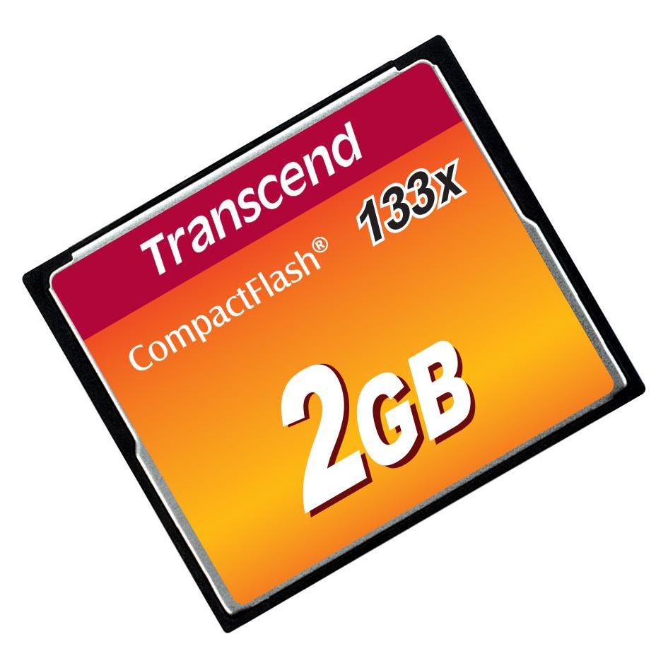 Transcend Compact Flash Card 2GB MLC (2 GB, CF) (TS2GCF133)