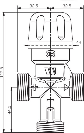 WATTS INDUSTRIES Régulateur thermostatique limiteur de température de 25-55° 3/4'' WATTS 97009M2