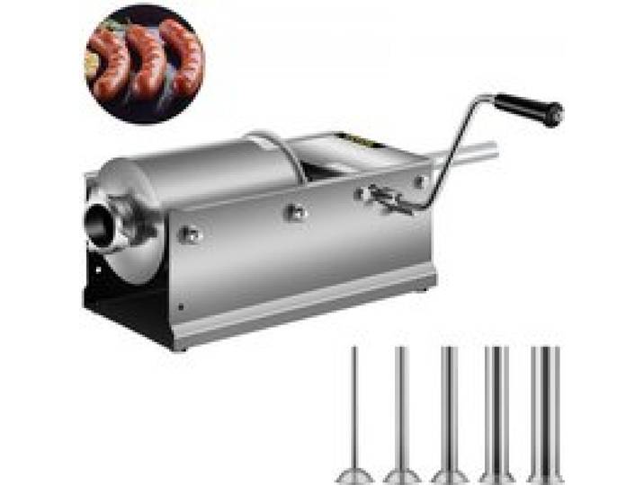 VEVOR Machine à Saucisse 3L Remplissage de Saucisse horizontal de saucisse remplissante de saucisse pour la maison et l'utilisation commerciale en acier inoxydable