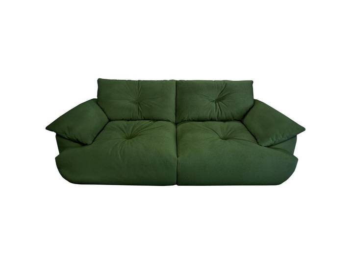 Ambia Home Bigsofa, Dunkelgrün, Kunststoff, 2-Sitzer, 243x90.5x130 cm, Rücken echt, Wohnzimmer, Sofas & Couches, Sofas, Bigsofas