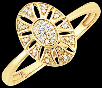Edenly Ring FraÃ®cheur - Radiance - 18 Karat Gelbgold und Diamanten
