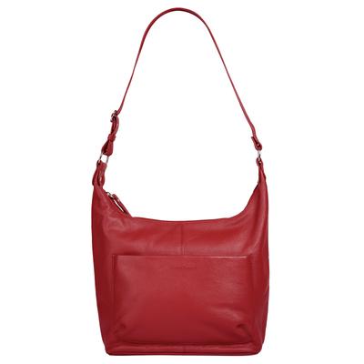 Shopper BRUNO BANANI "BRUNO BANANI Damen echt Leder", Damen, Gr. B/H/T: 38cm x 29cm x 11cm onesize, rot, Leder, leicht glänzend, unifarben, Taschen Shopper, echt Leder
