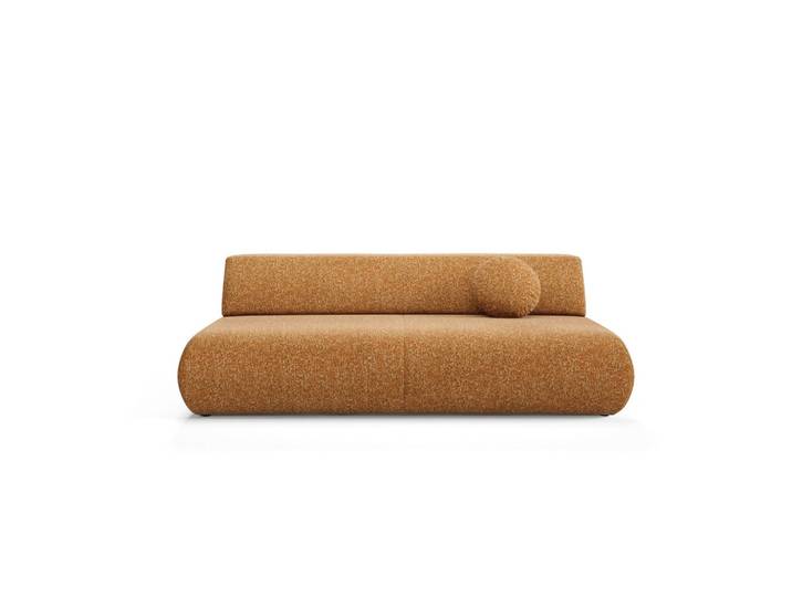 BETTSOFA DELTA Orange Geflochtener Stoff mit Schlaffunktion