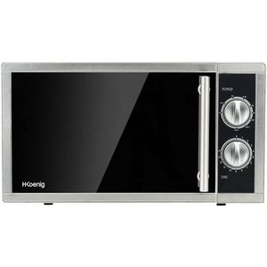 H.Koenig Mikrowelle VIO7, mit 1000 Watt Grill, 900 Watt, silber, mit Drehteller, Garraum 23 Liter