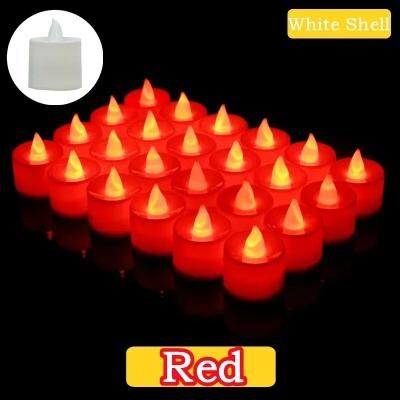 Inspired Living 50 Pack LED Flameless Tea Lights Battery Operated Color Changing LED Candles For Wedding Party And Home Decor red 50 pack