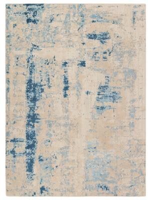 Juniper Home Cagen Abstract Blue/Tan Area Rug