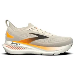 Brooks Herrenlaufschuhe Glycerin 23 Arctic Wolf/Angora/Orange, komfortabler Laufschuh für weiche Landungen - weiß / 46