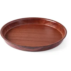 HENDI Serviertablett in Holzoptik, rund, AmerBox, Mahagoni, ⌀420x(H)30mm