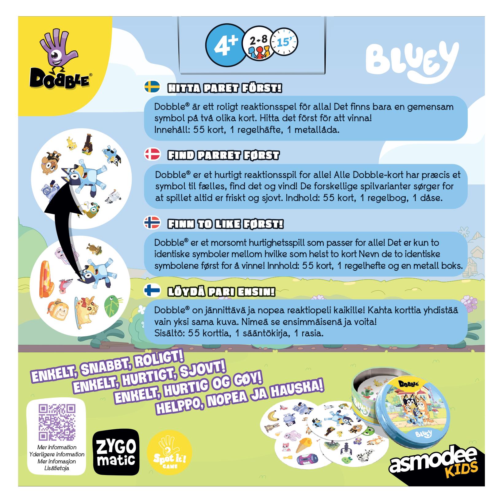 Dobble - Bluey Nordic (DOBBLU07NOR) (2 - 8 Spieler) (DOBBLU07NOR)