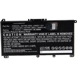 Akku für HP 250 G9, 255 G8, 15-eg, 15-eh, 17-cp, Pavilion 15-EG0000, wie HSTNN-IB90, 11,34 V, 3,4 Ah