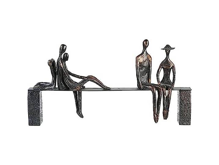 Casablanca Skulptur Leisure, Deko Figur Bronze, Schwarz, Kunstharz u. Metall Statue Wohnzimmer, Büro Dekoration H. 23 cm x B. 45 cm - Moderne Skulpturen, Metallfigur