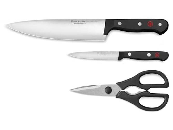 WÜSTHOF Gourmet Messerset mit 3 Artikeln, Schwarz