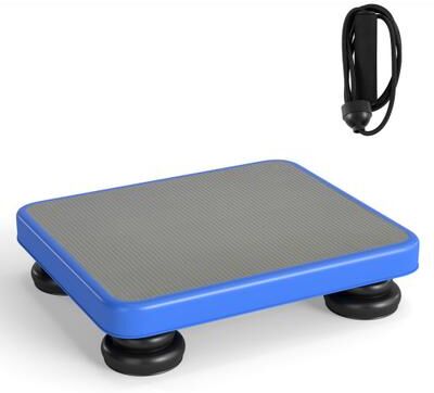 "Costway 24x20"" Kids Rebounder Bouncing Board with Elastic Rope for Ages 3+-Blue"