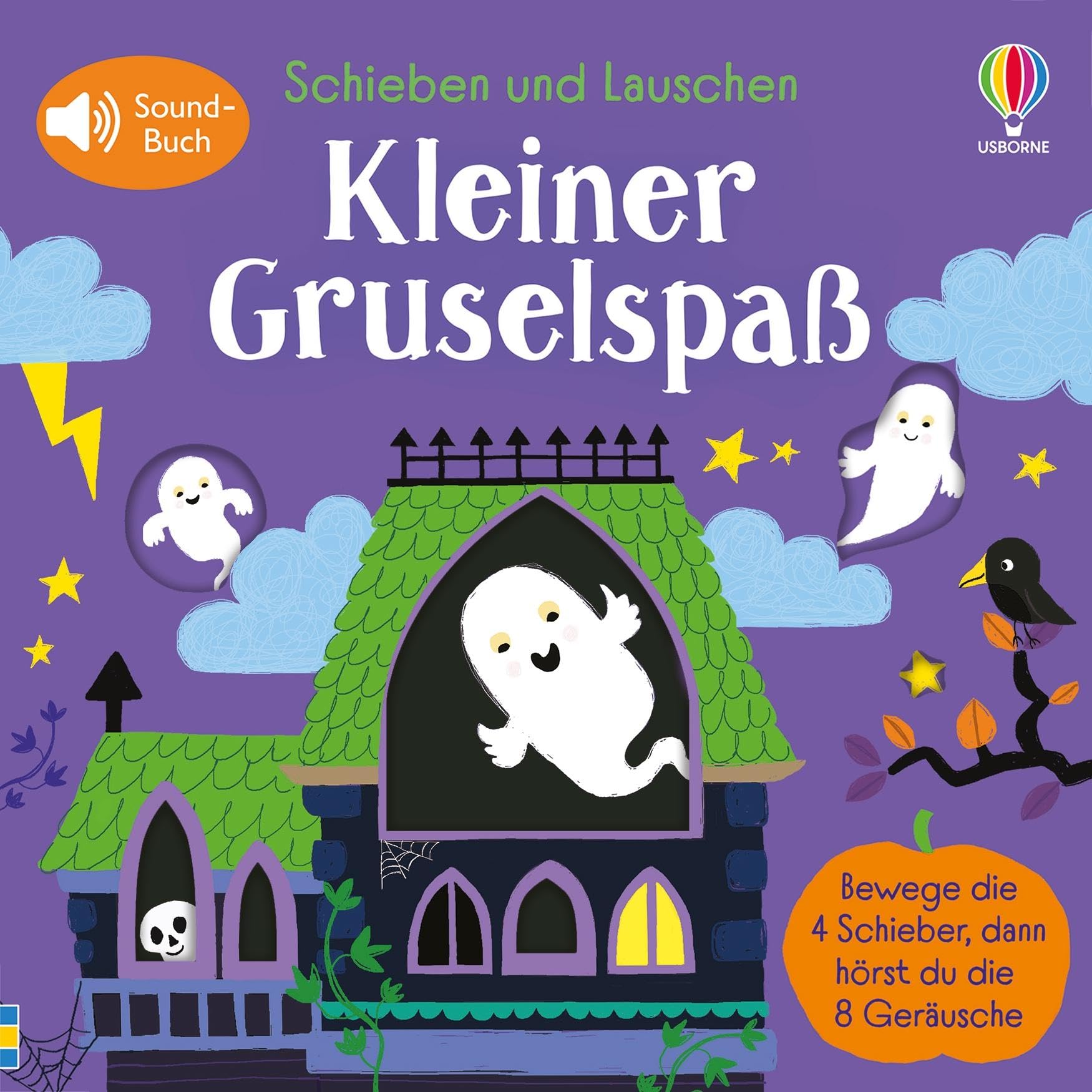 Sam Taplin - Schieben und Lauschen: Kleiner Gruselspaß: 4 Schieber, 8 Sounds – interaktives, erstes Halloween-Abenteuer – für Kinder ab 1 Jahr (Schieben-und-Lauschen-Reihe) - Preis vom 09.10.2026 07:28:09 h