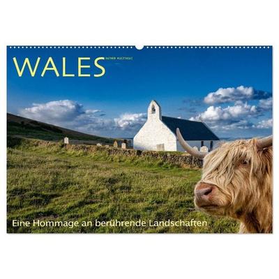 Wales - Eine Hommage an berührende Landschaften (Wandkalender 2027 DIN A2 quer), CALVENDO Monatskalender