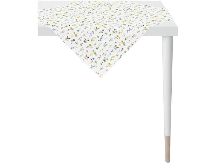 Mitteldecke APELT 6412 HAPPY EASTER, Osterdeko, Ostern , bunt (weiß, bunt), B:88cm L:88cm, Baumwolle, Polyester, Tischdecken, Mitteldecke, Digitaldruck, mit Ostermotiv