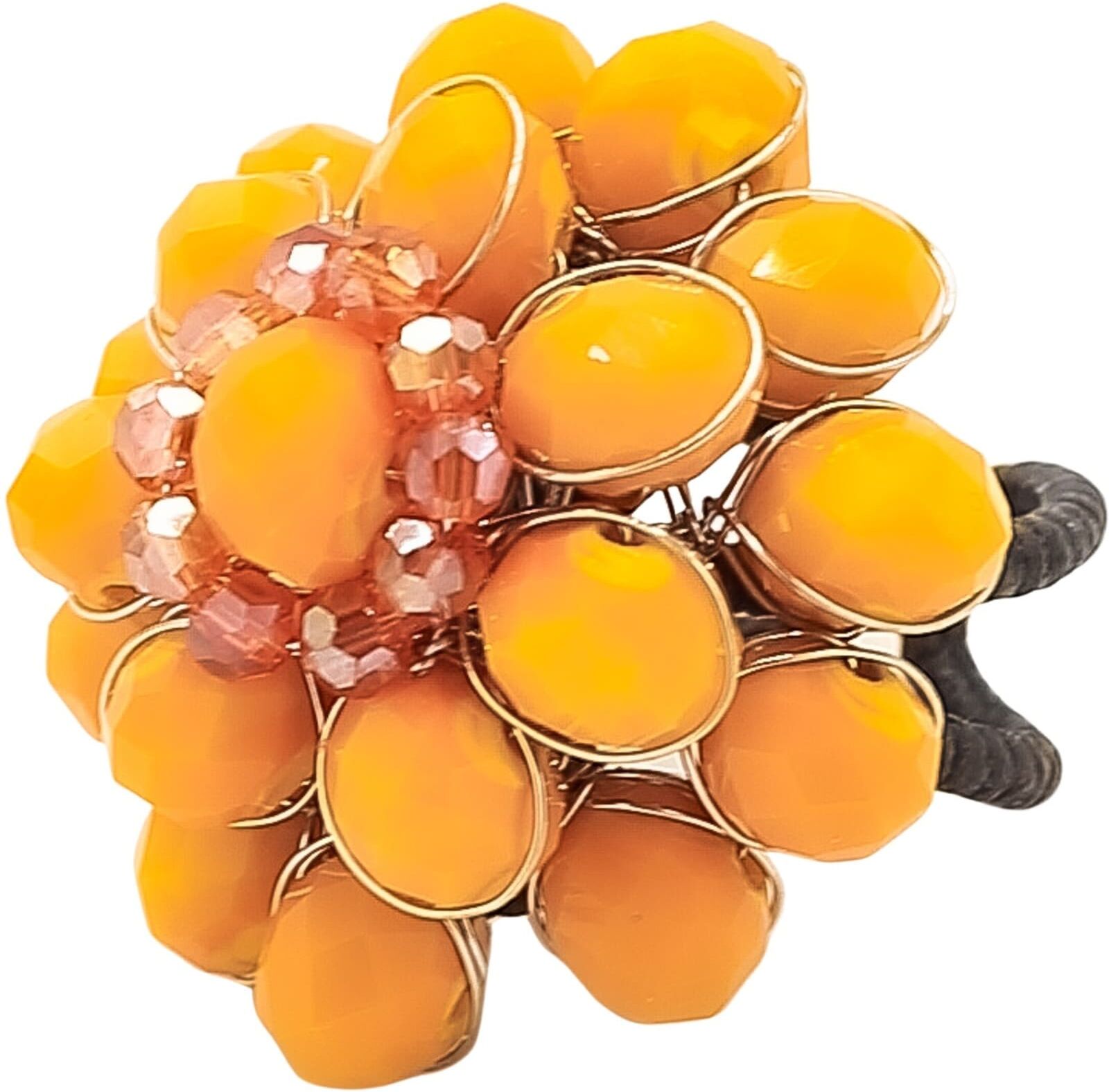 Fingerring "Blütenwunder", orange, COLLEZIONE ALESSANDRO, Fingerringe, Damen, Fingerring