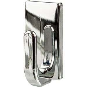 Tesa Klebehaken 57540 Powerstrips Small Classic, bis 1kg, Kunststoff, silber glänzend, 3 Stück