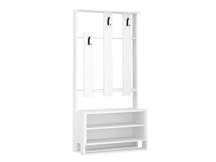 Livetastic Garderobenschrank, Weiss, Holzwerkstoff, 2 Fächer, 90x180x36 cm, Garderobe, Garderobenschrank, Garderobenschränke