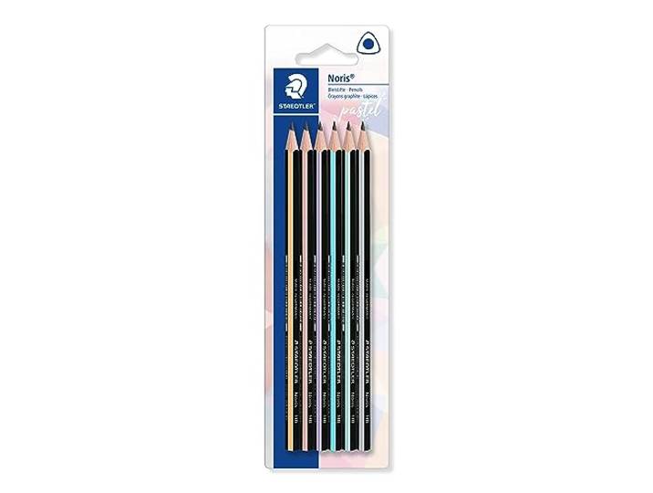 STAEDTLER 118 BK6 PA Noris Driehoekige Graphite Pastel Potloden - HB (Blistercard van 6 potloden)