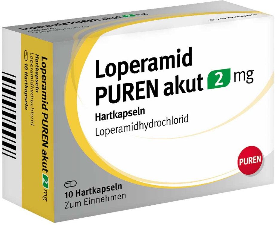 Loperamid Puren Akut 2 mg Hartkapseln 10stk