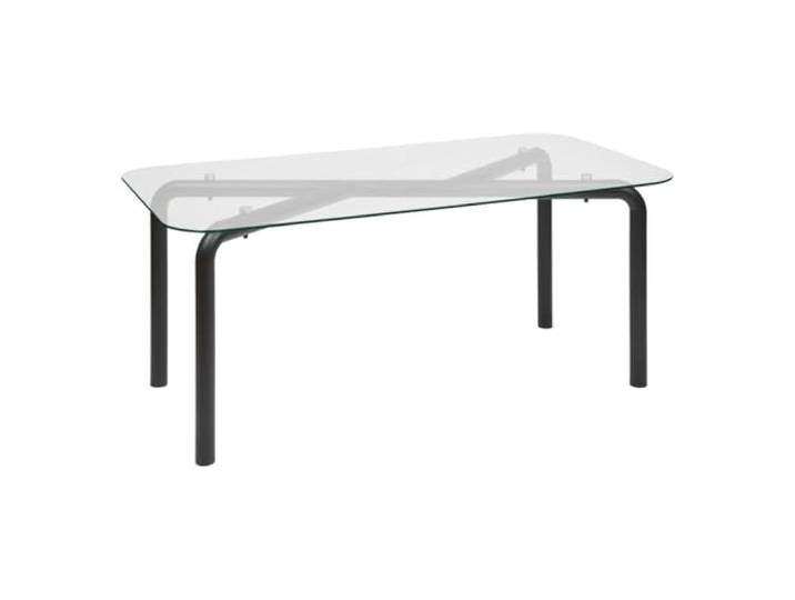 Atmosphera – Esstisch Hecate – Ovale Tischplatte aus klarem Sicherheitsglas – 6 Sitzplätze, 180 x 90 cm – Stahlbeine mit Matter Oberfläche – Modernes Design