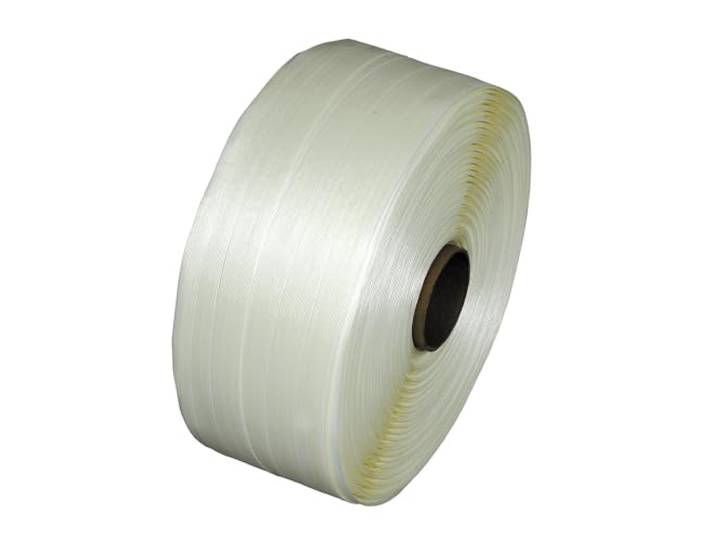 Omsnoeringsband van PET, gelijmd, lengte 1.100 m, bandbreedte 13 mm, kunststof omsnoeringstape polyester tape
