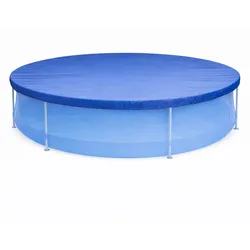 Happy People Poolabdeckung Rund Stahlrahmenpool 427 cm Abdeckplane Poolplane 450 cm Gummizug