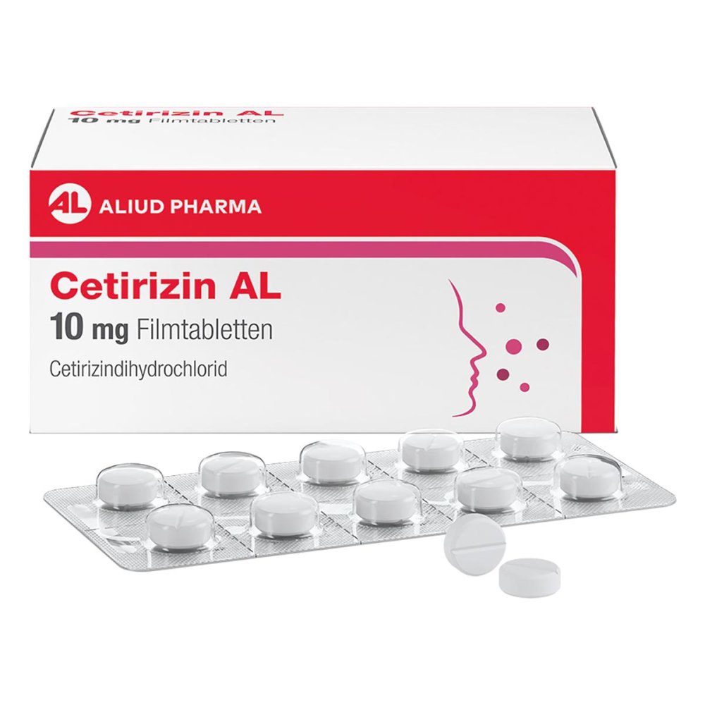 ALIUD Pharma GmbH Cetirizin AL 10 mg Filmtabletten bei Heuschnupfen 02406634
