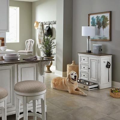 "Liberty Furniture Magnolia Manor Pet Feeder Cabinet - Width 32"" x Depth 17"" x Height 32"""