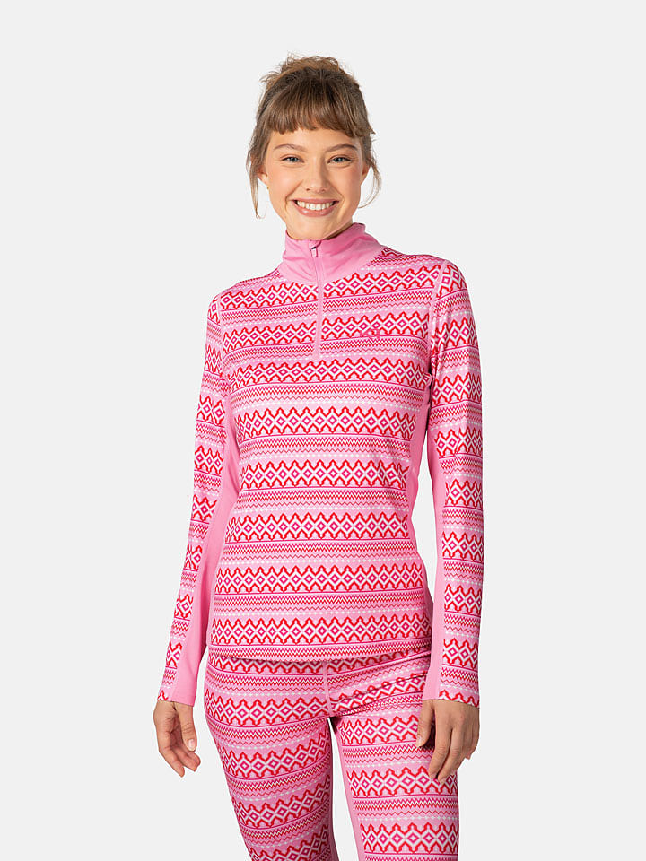 KARI TRAA Thermounterhemd "Lilja" in Rosa/ Rot - S