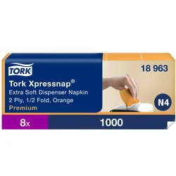 Tork Xpressnap® Extra Soft Spenderservietten Orange N4, 1/2-Falz, 2-lagig, 8 x 1...