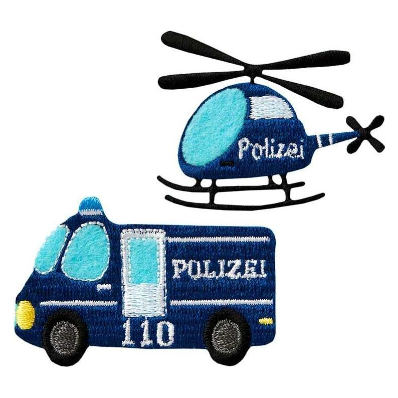 Mono Quick Polizei Fahrzeuge (2 Stk., 5.80 x 3.70 cm) (12091)