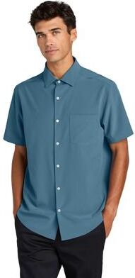Mercer+Mettle MM2006 Short Sleeve UV Capital Tech Shirt in Harbor Blue size 4XL   Polyester/Spandex Blend