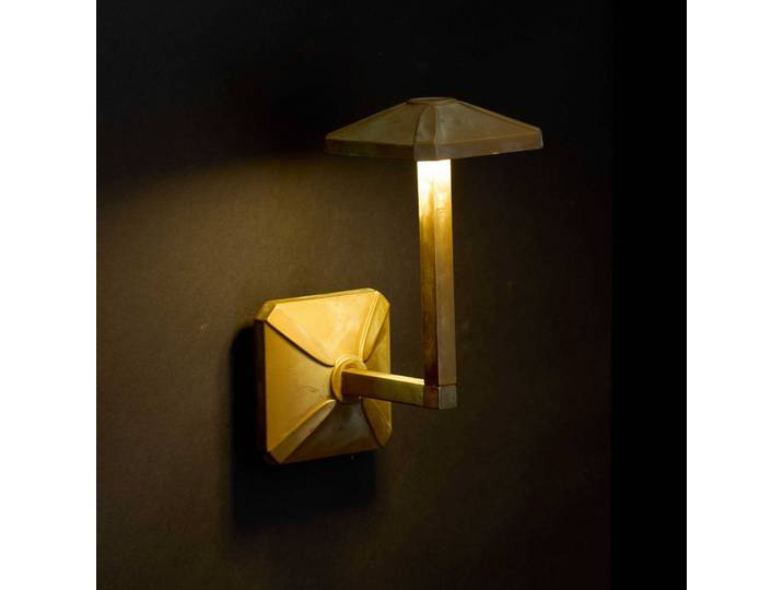 Wandlamp buiten Aura Frame, brons / oud-messing, Messing, Landelijk