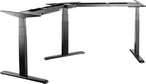LogiLink Sitz-/Steh-Schreibtischgestell elektrisch höhenverstellbar, ergonomisch Höhen-Bereich: 62 bis 1.28 m (B x T) 181.5 cm x 62 cm Schwarz EO001