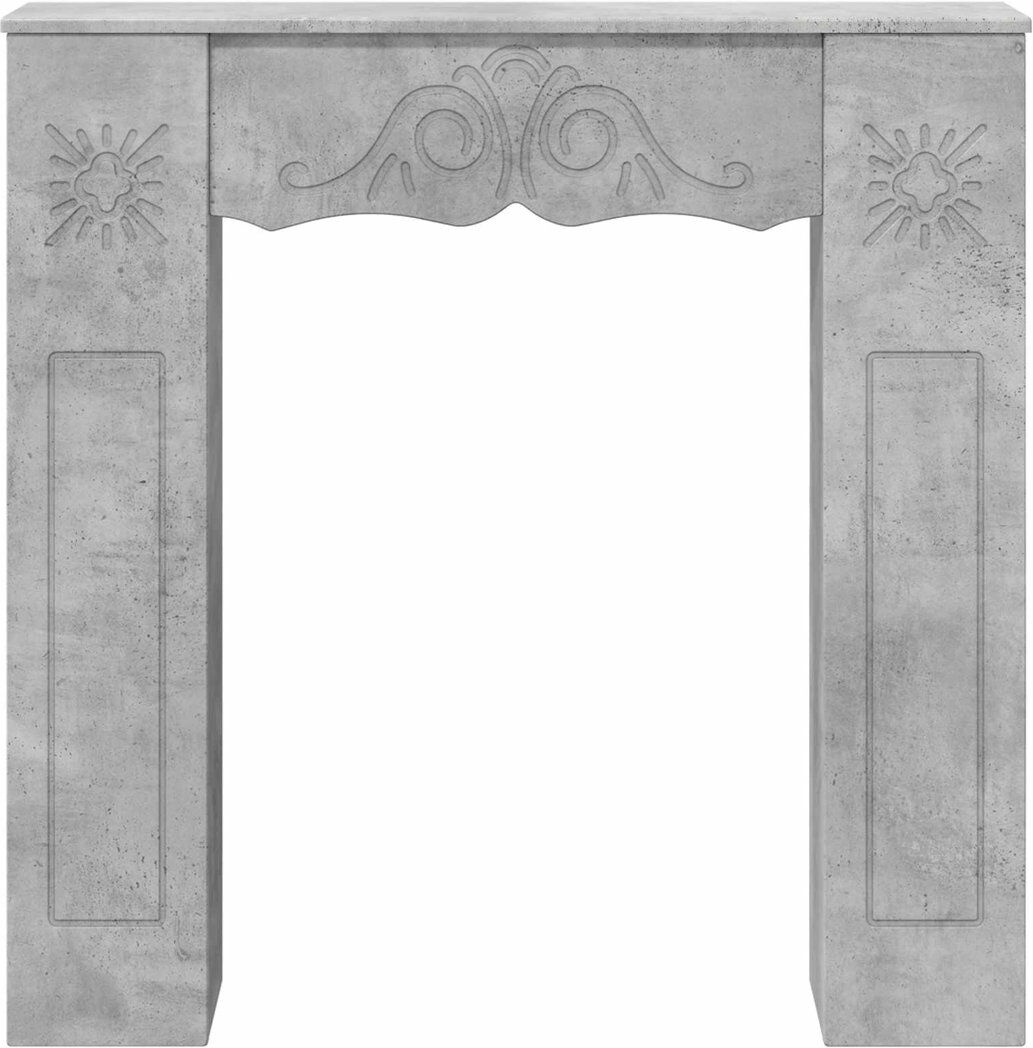 Brayden Studio Fireplace Mantel Concrete Grey 102cm H X 102cm W X 20cm D